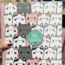 3 Ring Binder Cute Cats Kittens 1.5" Round Ring Binders View Binder with 200 Sheet for Kids School Supplies Women Men Office, 1 Pack