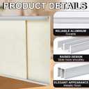 1 Set 4 ft Silver Aluminum Sliding Door Track Set for 1/4" Panels, Top and Bottom Closet Door Metal Track for Cabinet, Showcase, Glass or Wood Sliding Doors
