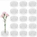 Waydress 16 Pcs 2.8 Inch Plastic Flower Frog Flower Pins Floral Frog for Arrangements Vase Japanese Ikebana Kenzan Floral Arrangement for Crafts Fixed Tools, Wedding Decor, Mother's Day Gifts (Clear)