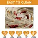 XCHI Fall Pumpkin Football Maple Leaves Tablecloth Round Washable Table Covers for Home Party Decorations 70x70 Inch