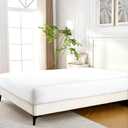 Rose&RISY White Queen Fitted Sheet,Soft and Breathable for Sleeping,Cooling Fitted Sheets,16 Deep Pocket, 1pack (White, Queen)