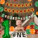 Hunting Birthday Decorations for Boys - Hunting Theme Party Happy Birthday Banner Hunting Theme Glitter Photo Banner One High Chair Banner Cake Topper for Hunting 1st Birthday Decorations for Boys