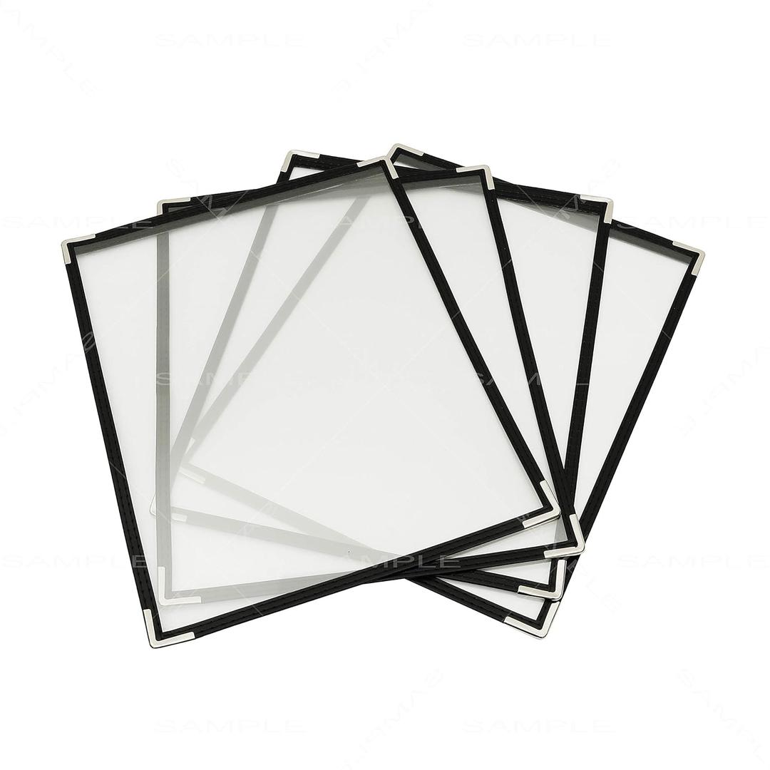 25 Menu Covers 8.5 x 11 Inch Menu Holder Double Stitched Menu Covers Single Page Menu Cover Two Clear Viewing Surfaces Restaurant Menu Covers
