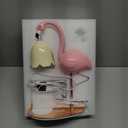 CODOGOY Fragrance Candle Warmer Flamingo Lamp with Timer, Dimmable, Halogen, Polished, Pink, for Home Decor 6.69 x11 x15.35 in