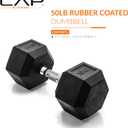 CAP Barbell Coated Hex Dumbbell Weight - Single | 10-120 lbs | Multiple Options