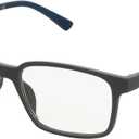 IRONMAN mens Chase Square Reading Glasses (Black)