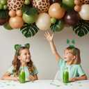 Sage Green & Brown Balloon Garland Kit 84-Piece Olive, Coffee, Nude & Gold Safari Balloons with Camo & Animal Print for Jungle, Hunting & Woodland Party Decor