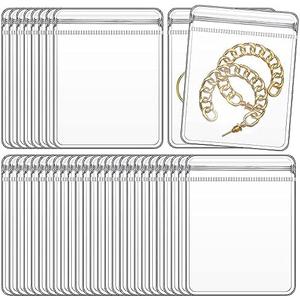 GSXRB PVC Anti Tarnish Jewelry Bags,Jewelry Bags Clear Plastic. Jewelry Pouch for Jewelry Rings and Earrings (100 pcs，3.14x4.72 inches)