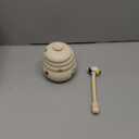 Ceramic Honey Jar with Wooden Honey Dipper-Honey Pot with Dipper- Honey Jar with Stand, Great Bee Decor- Farmhouse Kitchen Decoration (Honey Jar-Bee)