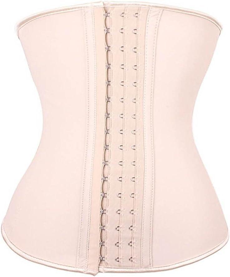 YIANNA Waist Trainer for Women Latex Underbust Waist Cincher Corset Sport Girdle Hourglass Body Shaper (Medium, Beige)