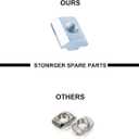 8Pcs 2040 Corner Brackets Set with 32Pcs M5 T Slot Nuts, 32Pcs M5x12mm Hex Socket Cap Screw and 1Pcs M3 Wrench for 2040 Series Aluminum Extrusion Profile