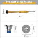 HiBloks Screwdriver and Screw Set for Ray-Ban Meta Wayfarer/Skyler/Headliner Gen 2 & Oakley Meta HSTN Eyeglass Temple Accessories, Includes 1Pc Screwdriver & 10Pcs Screws for Meta Gen 2 Smart Glasses