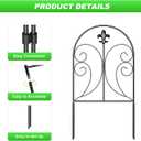 Decorative Garden Fence 19 Pack, 24in(H) x 20ft(L) Animal Barrier Fence, Rustproof Metal Fencing for Yard, Dog Rabbits Wire Section Garden Edging Border for Yard Patio Garden, Arched