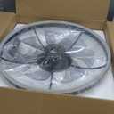 VOLISUN Low Profile Ceiling Fans with Lights and Remote, 23.6in Flush Mount Ceiling Fans with Light, 3000K-6500K Dimmable Fandelier LED Fan Light, Black Bladeless Ceiling Fans with Lights for Bedroom