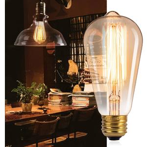 Minetom LED Edison Light Bulbs，Equivalent 60W Incandescent Light Bulbs，E26 Base，Warm White，6Pcs