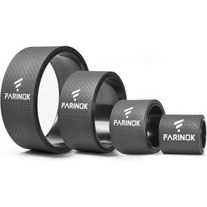 Yoga Wheel for Back Pain Relief, Back Roller Wheel with Extra Cushion, Wider & Thickest Foam, Stretches and Strengthens Core Muscles