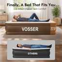 VOSSER Twin XL Air Mattress with Built-in Pump, 18" Raised 80 Extra Long Inflatable Blow Up Mattress, Flocked Top Single Air Bed for Home, Guests & Camping, Thick Twin Size Air Mattress