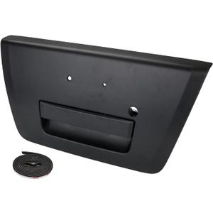 JDMON Black Tailgate Door Handle Bezel w/Keyhole Replacement for Nissan Frontier 2005-2014 Exterior Liftgate Handle Rear Lift Gate Latch Handle Replacement for 81576 90606EA810 90606-EA810 NI1915109