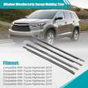 Priprilod Chrome Window Weatherstrip Sweep Molding Trim Compatible with Toyota Highlander 2014 2015 2016 2017 2018 2019 Replace 75720-0E070 75710-0E070 75740-0E070 75730-0E070