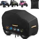 Large Kids Car CoverUpgraded Power Wheels Covers Waterproof All WeatherHeavy Duty Kids Ride-On Car Cover with Nano Coating,Windproof Buckle and 3 Reflective Strips,Universal Kid Ride-on Accessories