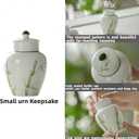 Small Urn Ashes Keepsake- 3 .5 inches Ceramic Mini urnCapacity 5 Cubic inches Memorial Funeral urn for Human, Adult, Child, Pets - Qnty 1