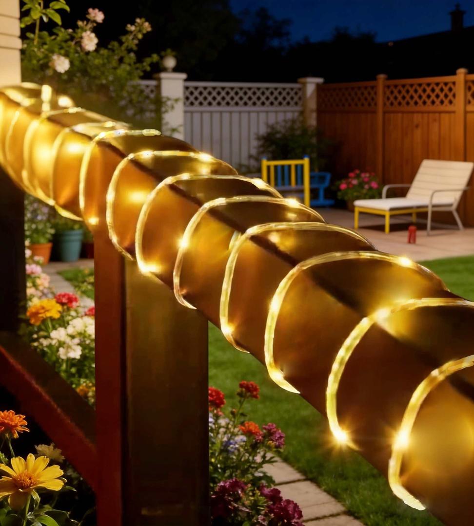 LED Rope Lights Warm White 8 functions 18ft