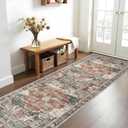 RUUGME Rug Runners 3x10 - Washable Hallway Rugs for Living Room Soft Stain Resistant Carpet Vintage Tribal Rugs for Bedroom Kitchen with Non Slip Backing Home Decor Floor Decoration Mat 3x10 Brick