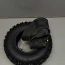 RUTU 4.10-6 Tire Go Kart Wheels and Tires Set 4.10/3.50-6 Tire and Inner Tube for Gorilla Cart Wagon Lawn Mower ATV Quad 4 Wheeler Mini Bike Snow Blower with TR87 Bent Valve Stem Heavy Duty 1 Set