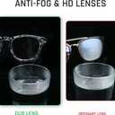MORK&SUKY Safety Glasses, Stylish Goggles With No Fog Lense, Alternatives To Regular Protective Eyewear For Lab and Nursing.