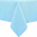 Hiasan 60 X 102 Inch Rectangle Textured Tablecloth - Waterproof Spillproof Antiwrinkle Jacquard Table Cloth for Kitchen and Dining Dinner, Outdoor Picnic, Holiday and Parties, Light Blue