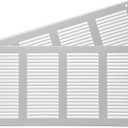 Repa Market 2-Pack White Air Vent Cover 16" x 8" Inch (Outer Dimensions) - Steel Return Air Grilles - for Ceiling and Sidewall - HVAC - with Protection Screen (15.74" x 7.87" Inch)