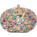 Clutch Purses For Women Rhinestone Evening Purse Sparkling Handbags Crystal Clutch For Wedding Party (Gold)