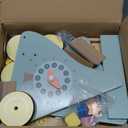 Wooden Baby Walker, Multiple Learning Activities Center Develops Motor Skills for Infant to Toddler, Push and Pull Walkers with Wheel for Boys Girls