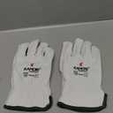 Radians Unisex Cut Resistant A6 KAMORI White Grain Goatskin Driver, White, Size S