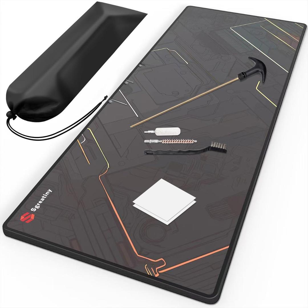 Large Cleaning Mat,Work mat,Double Thickness Anti Slip Pads,Table-gripping Gunsmith Mat,Protective Workbench Mats,Rifle,Pistol,Shotgun Cleaning Mats for All Guns