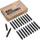 StanceMagic Extended Black Wheel Stud Conversion M12x1.5, 88mm Total Length, 63mm Shank Length, Compatible with BMW Vehicles with 12x1.5 Lug Bolts - Pack of 10
