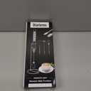 Colarlemo Milk Frother Handheld Rechargeable with Stand, Frother Wand Drink Mixer Electric Whisk for Coffee, Detachable With 3 Stainless Whisks, Hand Mixer for Lattes, Cappuccino, Matcha, Egg, Black