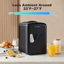 Iceblue Mini Fridge, Retro 4 Liter /6 Cans Mini Skincare Fridge, AC Plug & 12V Car Charger Mini Makeup Fridge, Compact & Portable 4A Cooling Tiny Fridge for Bedroom, Car, Office, Dorm, Gift - Black