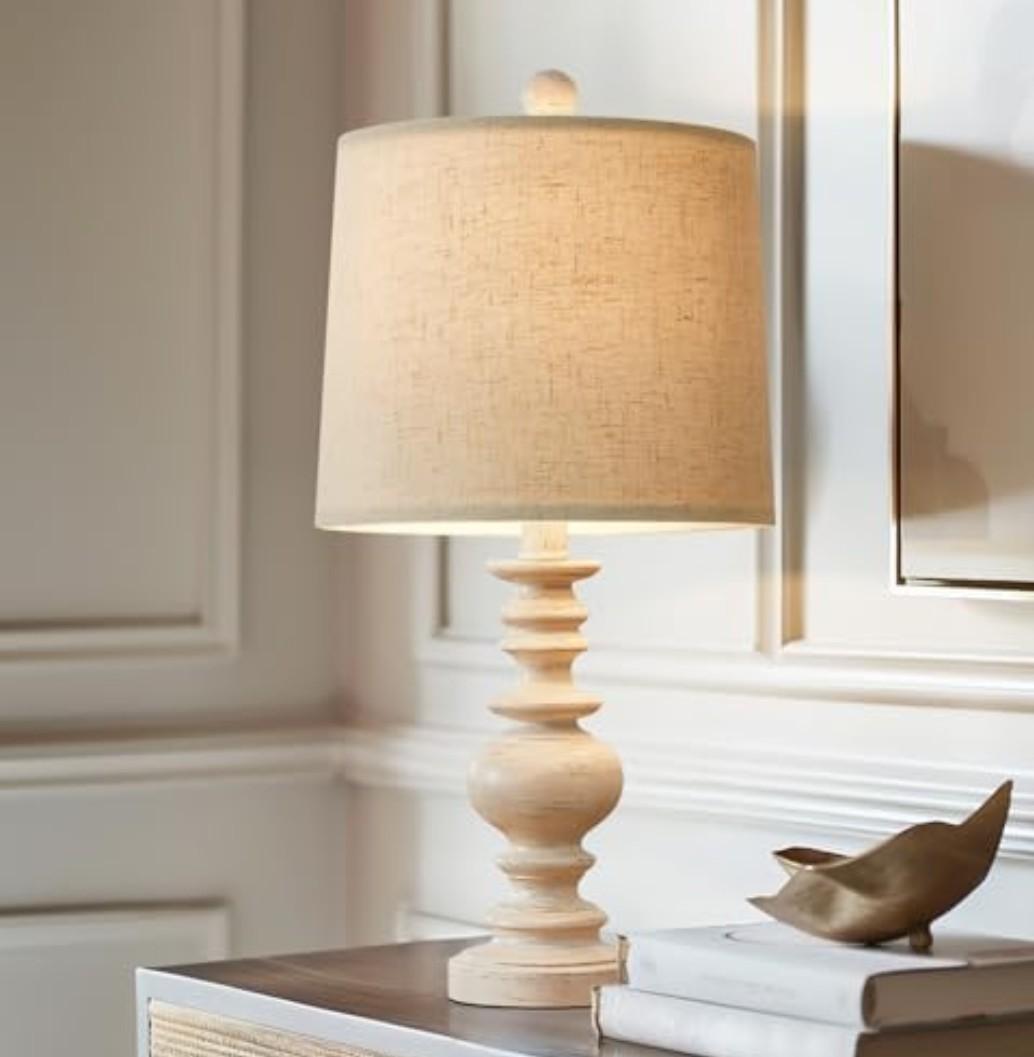 PoKat 20.5'' Table Lamp - Farmhouse Living Room Lamps for Bedroom, Small Lamps for Night Stands, Tradition Bedroom Lamp, Vintage Bedside lamp for Living Room, End Table, Single