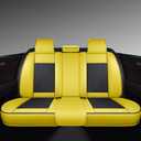GXT Bench Seat Cover, Premium Faux Leather Bench Seat Covers for Trucks - Universal Fit for Most Sedans SUV Pick-up Truck, Durable for Long Lasting Protection(Yellow and Black)