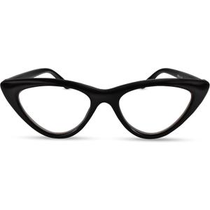 2SeeLife Premium Cat Eye TR-90 Reading Glasses for Women  NarrowMedium Fit, Sturdy Frame, Spring Hinges, Stylish Readers, Black, +0.50