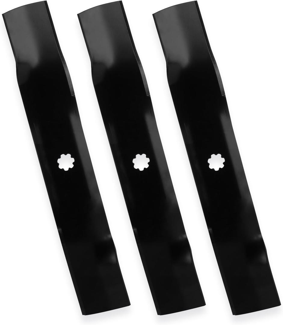 54" Medium-Lift Mower Blades for John Deere / Craftsman D170 G110 190C LA150 GX21380 GY20679 GY20684 GY20686 SPM684375001 with 54 inch Deck Lawn Mower Replace GX21380, GY20679 (7 Point Star), Black