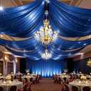 10 Panels 5ftx30ft Royal Blue Ceiling Drapes for Wedding Parties  30 FT Extra Long Thick Polyester Wrinkle-Free Drapery Tent Decor Decorations for Birthday Party Ceremony Stage Swag