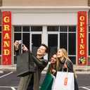 Grand Opening Decorations Outdoor Grand Opening Porch Sign Banner Now Open Signs New Store Restaurant Grocery Cafes Shop Advertising Decorations and Supplies for Business