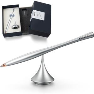 Metal Gravity Spinner Pen  Crafted with Japanese Precision, Anodized for a Sleek Metallic Finish  Relieves Stress & Sparks Creativity  Elegant Gift for Professionals and Graduates (Silver)