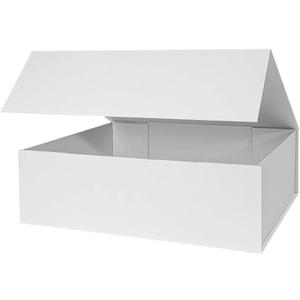 Upgrade 1PCS White Hard Extra Large Gift Box with Lid,16.5 x13 x5.3 Inch, Magnetic Gift Boxes for Clothes Robe Wedding Dress Sweater and Gifts,Reusable Foldable Bridesmaid Proposal Box