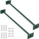 Zonon 2 Pcs Heavy Duty Outdoor Pull up Bars Heavy Strength Training Chin up Bars for Home Gyms Full Body Exercise Support 440 Lbs, Installed on 4 x 4, 4 x 6 or 6 x 6 Posts(Not Included), Green