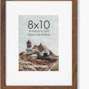 10x12 Wooden Photo Frame with 8x10 Mat Glass Front Wall and Desktop Display Picture Frame