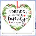 2 x PETCEE Friends Ornaments for Christmas Tree - 2025 Friend Christmas Ornament Decorations Friends are The Family We Choose Hanging Ornaments Keepsake Gifts for Sisters Women Girls