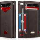 Wallet for Men Slim Leather Wallets for 9-13 Cards, RFID Blocking Thin Card Holder Wallet with ID Window & Stretchable Cash Slot, Minimalist Bifold Small Wallet for Front Pocket, Birthday Gift for Men